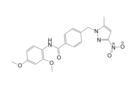 N-(2,4-dimethoxyphenyl)-4-[(5-methyl-3-nitro-1H-pyrazol-1-yl)methyl]benzamide