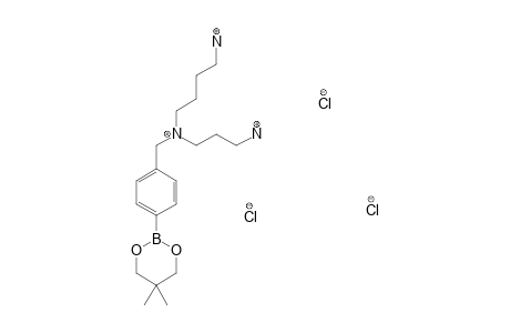N-(3-AMINOBUTYL)-N-(3-AMINOPROPYL)-[[4-(5,5-DIMETHYL-[1,3,2]-DIOXABORINAN-2-YL)-PHENYL]-METHYL]-AMINE-TRIHYDROCHLORIDE;N(4)-4-BBZ-SPD