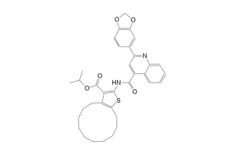 isopropyl 2-({[2-(1,3-benzodioxol-5-yl)-4-quinolinyl]carbonyl}amino)-4,5,6,7,8,9,10,11,12,13-decahydrocyclododeca[b]thiophene-3-carboxylate