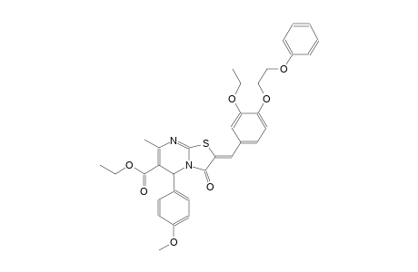 5H-thiazolo[3,2-a]pyrimidine-6-carboxylic acid, 2-[[3-ethoxy-4-(2-phenoxyethoxy)phenyl]methylene]-2,3-dihydro-5-(4-methoxyphenyl)-7-methyl-3-oxo-, ethyl ester, (2Z)-