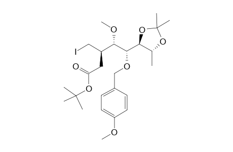 (3R,4S)(5S,4R)-tert-Butyl 3-iodomethyl-4-methoxy-5-(2,2,4-trimethyl-1,3-dioxolan-5-yl)-5-(p-methoxybenzoxy)pentanoate