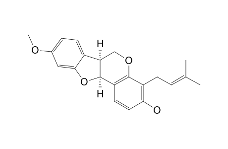 LICOAGROCARPIN;(6AR,11AR)-4-PRENYL-3-HYDROXY-9-METHOXYPTEROCARPAN