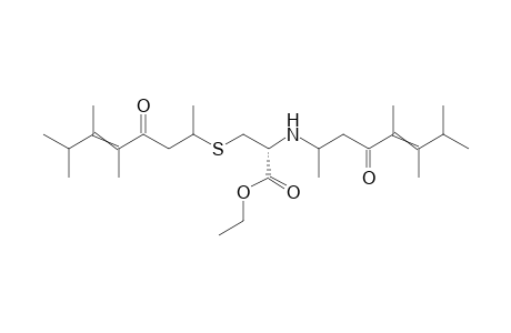 2-(5,6,7-trimethyl-4-oxooct-5-en-2-ylamino)-3-(5,6,7-trimethyl-4-oxooct-5-en-2-ylthio)ethyl propionate
