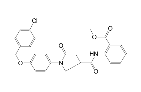 benzoic acid, 2-[[[1-[4-[(4-chlorophenyl)methoxy]phenyl]-5-oxo-3-pyrrolidinyl]carbonyl]amino]-, methyl ester