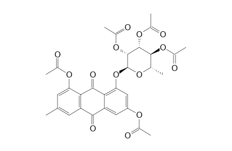 FRANGULIN_B_ACETATE;1,6-DIACETOXY-8-HYDROXY-3-METHYLANTHRAQUINONE_8-O-TRIACETOXYRHAMNOSIDE