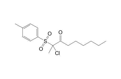 2-Chloro-2-(p-tolylsulfonyl)-3-nonanone
