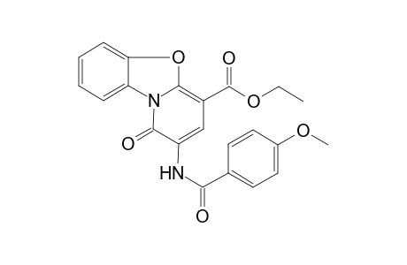 1-keto-2-(p-anisoylamino)pyrido[2,1-b][1,3]benzoxazole-4-carboxylic acid ethyl ester