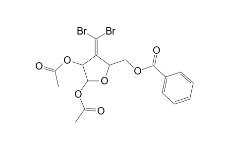 .beta.-D-erythro-Pentofuranose, 3'-deoxy-3'-(dibromomethylene)-, 1,2-diacetate 5-benzoate