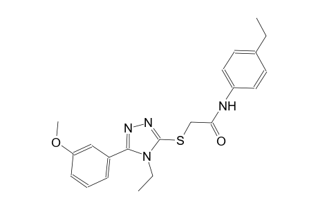 2-{[4-ethyl-5-(3-methoxyphenyl)-4H-1,2,4-triazol-3-yl]sulfanyl}-N-(4-ethylphenyl)acetamide
