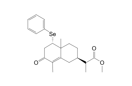 Methyl 4,8a-dimethyl-1-phenylseleno-3-oxooctahydronaphthalen-6-alpha.-methylacetate isomer