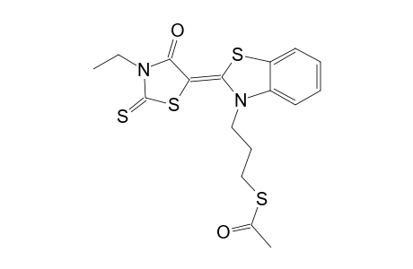 Ethanethioic acid, S-[3-2-(3-ethyl-4-oxo-2-thioxo-5-thiazolidinylidene)-3(2H)-benzothiazolyl]propyl] ester