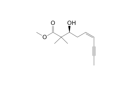 (3S,5Z)-3-Hydroxy-2,2-dimethyl-non-5-en-7-ynoic acid methyl ester