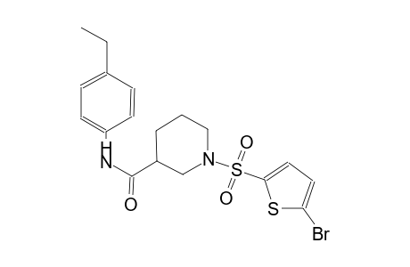 1-[(5-bromo-2-thienyl)sulfonyl]-N-(4-ethylphenyl)-3-piperidinecarboxamide