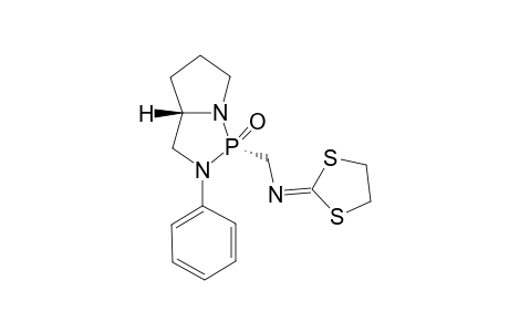 2R,5S-2-(1,3-Dithiocyclopenta-2-ylideneaminomethyl)-2-oxo-3-phenyl-1,3-diaza-2-phosphabicyclo-[3.3.0]octane