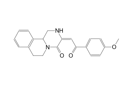 4H-pyrazino[2,1-a]isoquinolin-4-one, 1,2,3,6,7,11b-hexahydro-3-[2-(4-methoxyphenyl)-2-oxoethylidene]-, (3E)-