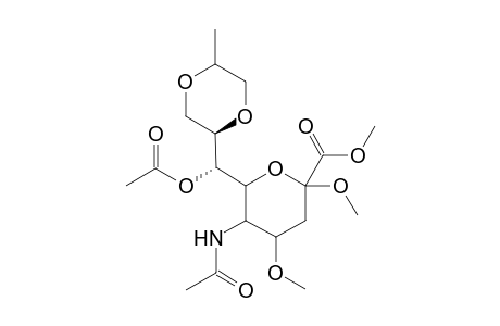 methyl [methyl 5-acetamido-7-O-acetyl-3,5-dideoxy-4-C-methyl-8,9-O-(methylethylidene)-.beta.-D-glycero-D-talo-nonulopyranosid]onate777