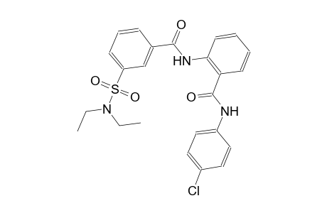 benzamide, N-(4-chlorophenyl)-2-[[3-[(diethylamino)sulfonyl]benzoyl]amino]-