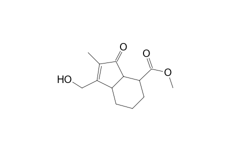 1-(hydroxymethyl)-2-methyl-3-oxo-3a,4,5,6,7,7a-hexahydroindene-4-carboxylic acid methyl ester