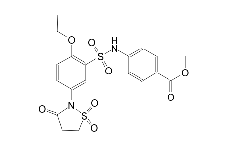 benzoic acid, 4-[[[5-(1,1-dioxido-3-oxo-2-isothiazolidinyl)-2-ethoxyphenyl]sulfonyl]amino]-, methyl ester