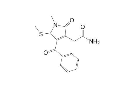 4-Benzoyl-1-methyl-5-methylthio-2-oxo-3-pyrrolin-3-acetamide