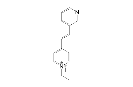 1-Ethyl-4-[(E)-2-(3-pyridyl)vinyl]pyridin-1-ium iodide