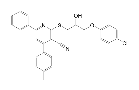 3-pyridinecarbonitrile, 2-[[3-(4-chlorophenoxy)-2-hydroxypropyl]thio]-4-(4-methylphenyl)-6-phenyl-