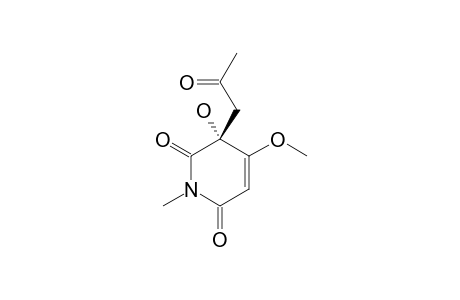 SPERANSKATINE-A;3-HYDROXY-4-METHOXY-3-(2-OXOPROPYL)-1-METHYLPYRIDINE-2,6-(1H,3H)-DIONE