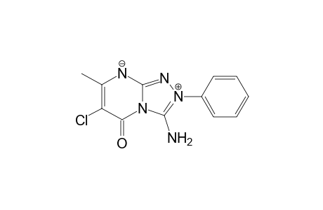 3-Amino-6-chloro-7-methyl-5-oxo-2-phenyl-5H-[1,2,4]triazolo[4,3-a]-pyrimidin-2-ium-8-ide