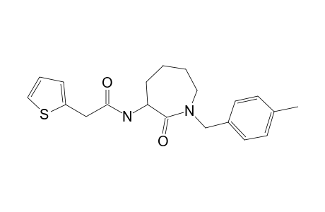 N-[1-(4-Methylbenzyl)-2-oxoazepan-3-yl]-2-(thiophen-2-yl)acetamide