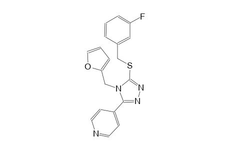 4-[5-[(3-fluorobenzyl)sulfanyl]-4-(2-furylmethyl)-4H-1,2,4-triazol-3-yl]pyridine