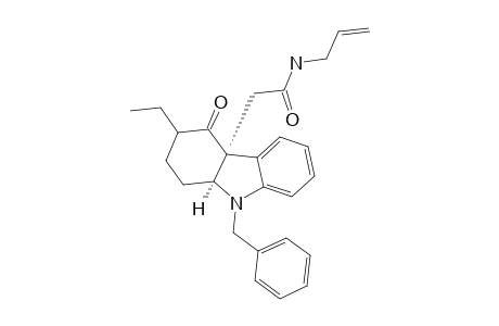 cis-3-Ethyl-4a-(N-allylcarbamoylmethyl)-9-benzylhexahydrocarbazol-4-one