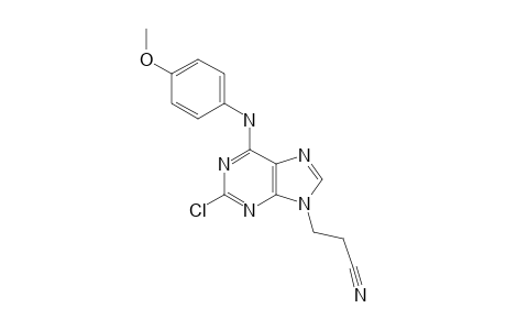 2-CHLORO-9-BETA-CYANOETHYL-6-(PARA-METHOXYPHENYLAMINO)-PURINE