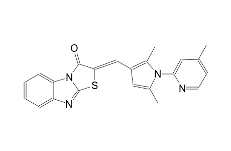 (2Z)-2-{[2,5-dimethyl-1-(4-methyl-2-pyridinyl)-1H-pyrrol-3-yl]methylene}[1,3]thiazolo[3,2-a]benzimidazol-3(2H)-one