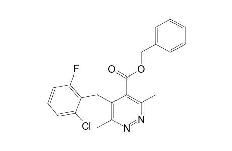 5-(2-chloro-6-fluoro-benzyl)-3,6-dimethyl-pyridazine-4-carboxylic acid benzyl ester