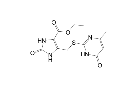 ethyl 5-{[(4-methyl-6-oxo-1,6-dihydro-2-pyrimidinyl)sulfanyl]methyl}-2-oxo-2,3-dihydro-1H-imidazole-4-carboxylate