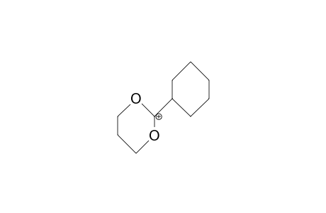 2-Cyclohexyl-1,3-dioxan-2-ylium cation