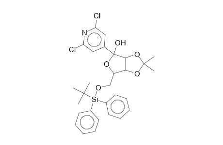 .alpha.D-Ribofuranose, 1(C)-(2,6-dichloro-4-pyridyl)-2,3(O)-isopropylidene-5(O)-(t-butyldiphenylsilyl)-