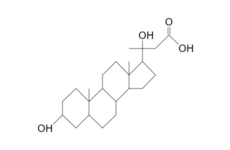 3b,20R-Dihydroxy-23-nor-5b-cholanoic acid
