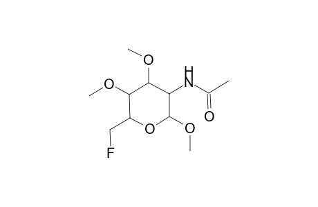 .alpha.-D-Glucopyranoside, methyl 2-(acetylamino)-2,6-dideoxy-6-fluoro-3,4-di-O-methyl-