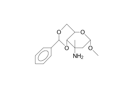 Methyl 3-amino-4,6-O-benzylidene-2,3-dideoxy-3-C-methyl-A-D-ribo-hexopyranoside