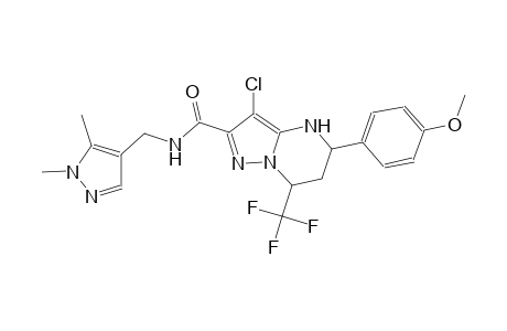 3-chloro-N-[(1,5-dimethyl-1H-pyrazol-4-yl)methyl]-5-(4-methoxyphenyl)-7-(trifluoromethyl)-4,5,6,7-tetrahydropyrazolo[1,5-a]pyrimidine-2-carboxamide
