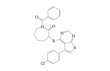 2H-azepin-2-one, 1-benzoyl-3-[[5-(4-chlorophenyl)thieno[2,3-d]pyrimidin-4-yl]thio]hexahydro-