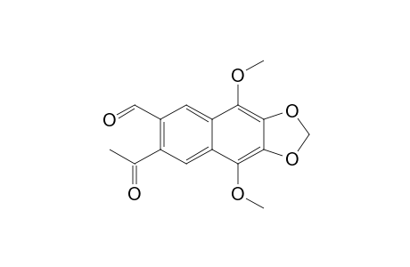 5,8-Dimethoxy-2-acetyl-6,7-(methylenedioxy)naphthalene-3-carbaldehyde