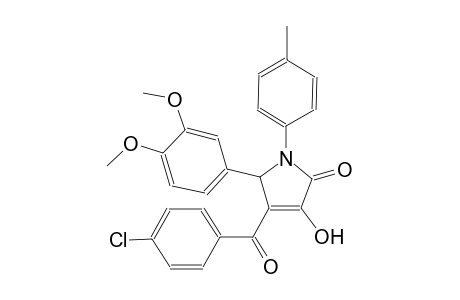 4-(4-chlorobenzoyl)-5-(3,4-dimethoxyphenyl)-3-hydroxy-1-(4-methylphenyl)-1,5-dihydro-2H-pyrrol-2-one