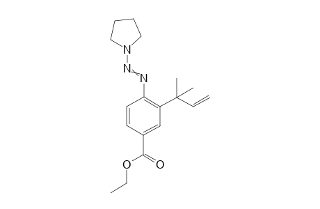 Ethyl 3-(2-methylbut-3-en-2-yl)-4-(pyrrolidin-1-yldiazenyl)benzoate