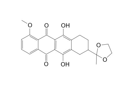 8-(1'-Ethylenedioxyethyl)-7,8,9,10-tetrahydro-6,11-dihydroxy-1-methoxy-5,12-naphthacenedione