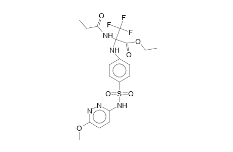 Ethyl 3,3,3-trifluoro-2-[4-(6-methoxypyridazin-3-ylsulfamoyl)anilino]-2-propionamidopropionate