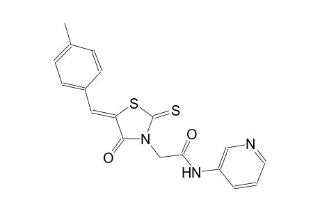 3-thiazolidineacetamide, 5-[(4-methylphenyl)methylene]-4-oxo-N-(3-pyridinyl)-2-thioxo-, (5Z)-