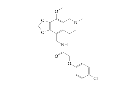 acetamide, 2-(4-chlorophenoxy)-N-[(5,6,7,8-tetrahydro-4-methoxy-6-methyl[1,3]dioxolo[4,5-g]isoquinolin-9-yl)methyl]-