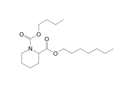 Pipecolic acid, N-butoxycarbonyl-, heptyl ester